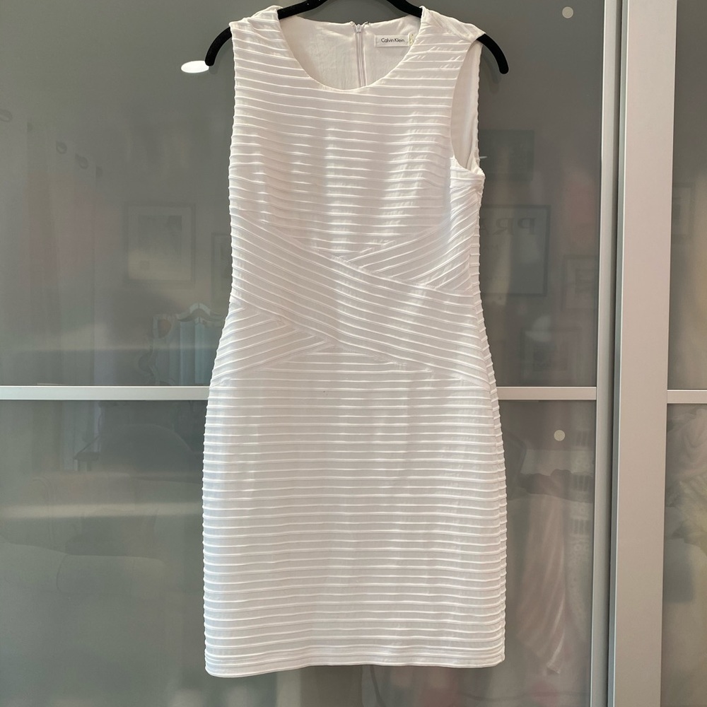 Calvin Klein bodycon white dress